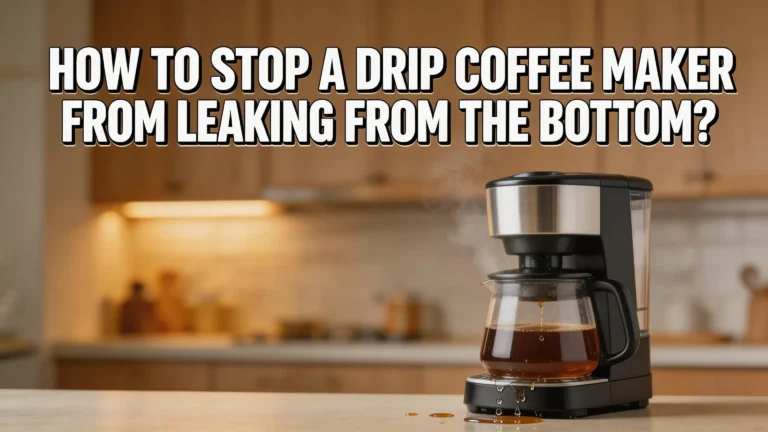 How to Stop a Drip Coffee Maker From Leaking From the Bottom?