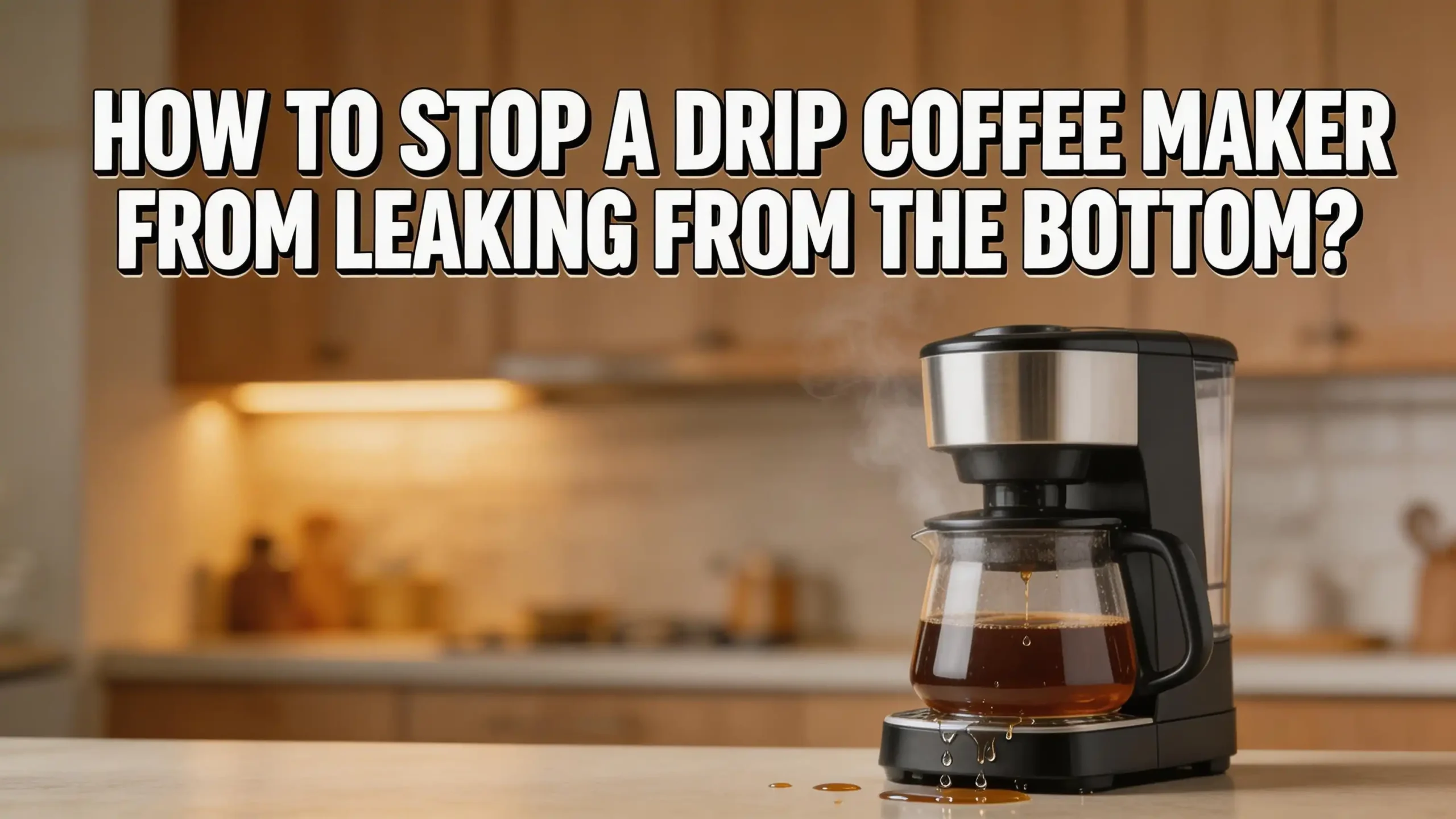How to Stop a Drip Coffee Maker From Leaking From the Bottom?