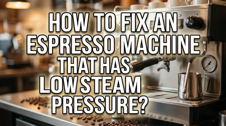 How to Fix an Espresso Machine That Has Low Steam Pressure?