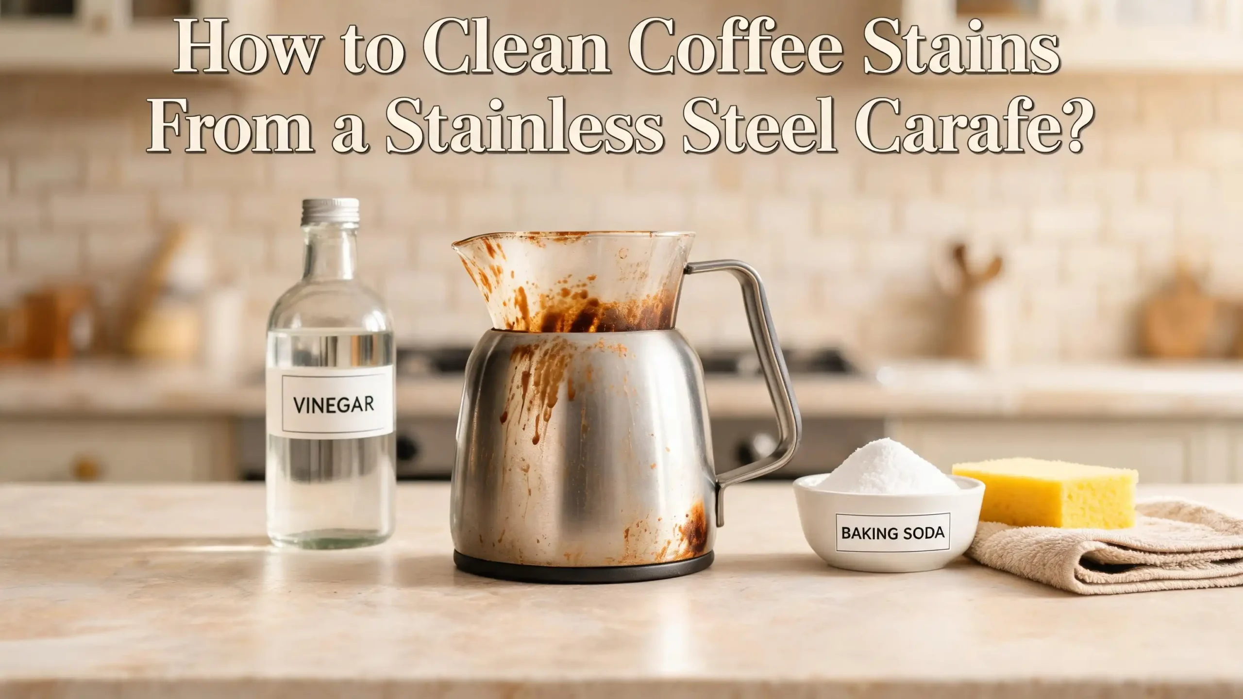 How to Clean Coffee Stains From a Stainless Steel Carafe?