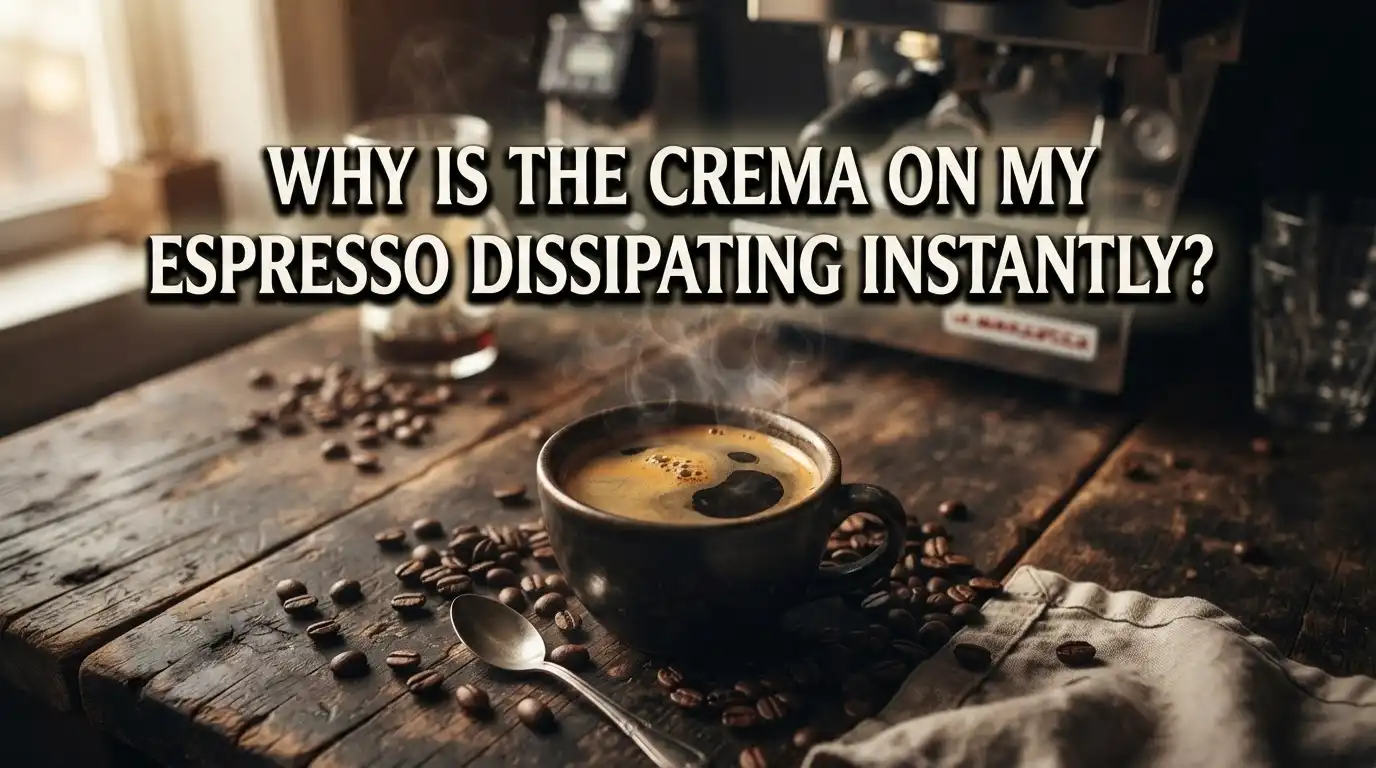 Why Is The Crema On My Espresso Dissipating Instantly?