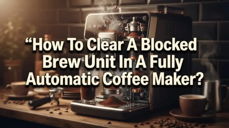 How To Clear A Blocked Brew Unit In A Fully Automatic Coffee Maker?
