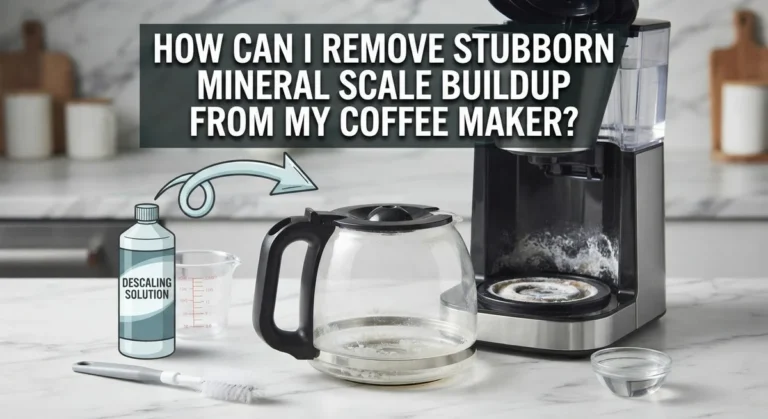 How Can I Remove Stubborn Mineral Scale Buildup From My Coffee Maker?