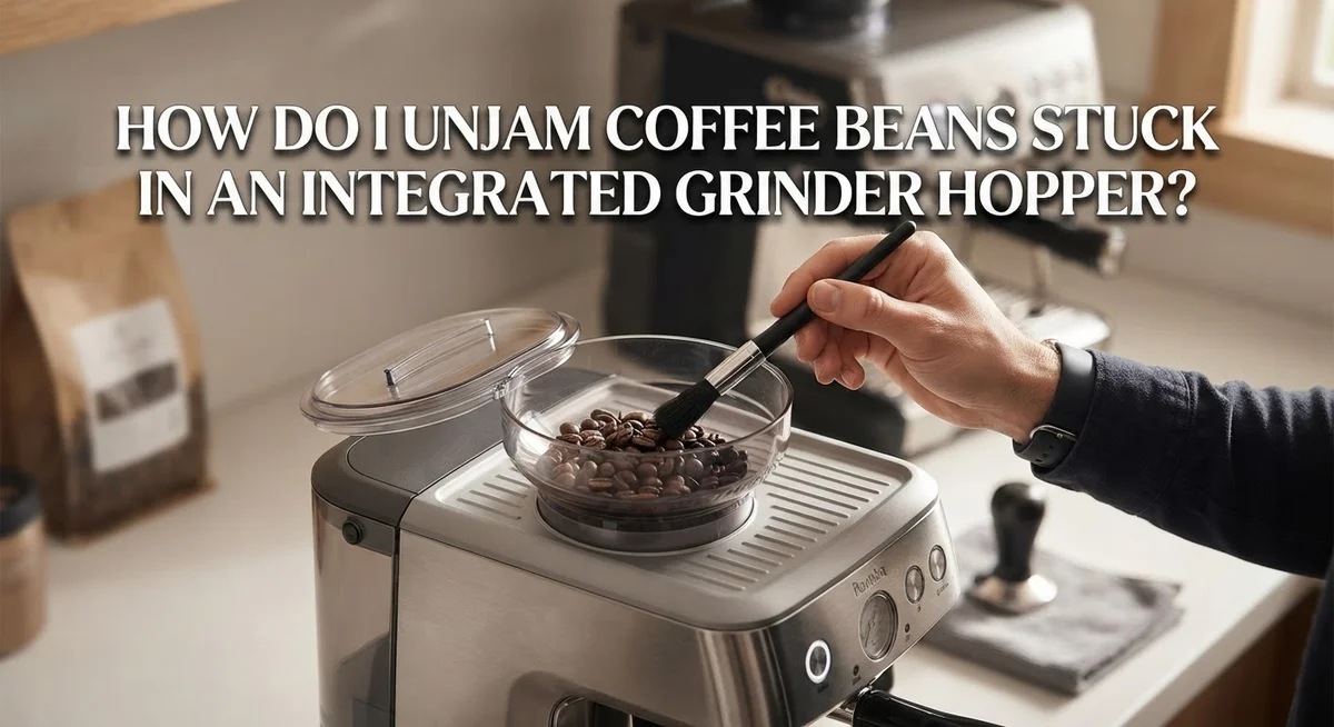 How Do I Unjam Coffee Beans Stuck In An Integrated Grinder Hopper?