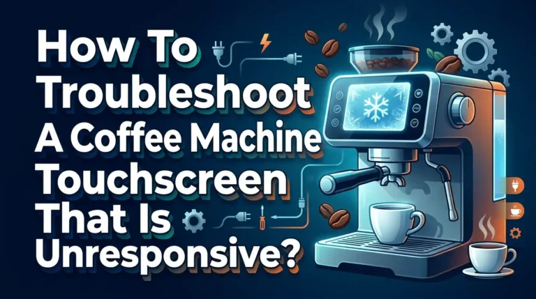 How To Troubleshoot A Coffee Machine Touchscreen That Is Unresponsive?